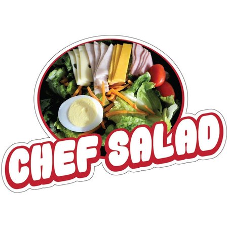 AMISTAD 12 in. Decal Concession Stand Food Truck Sticker - Chef Salad AM2180112